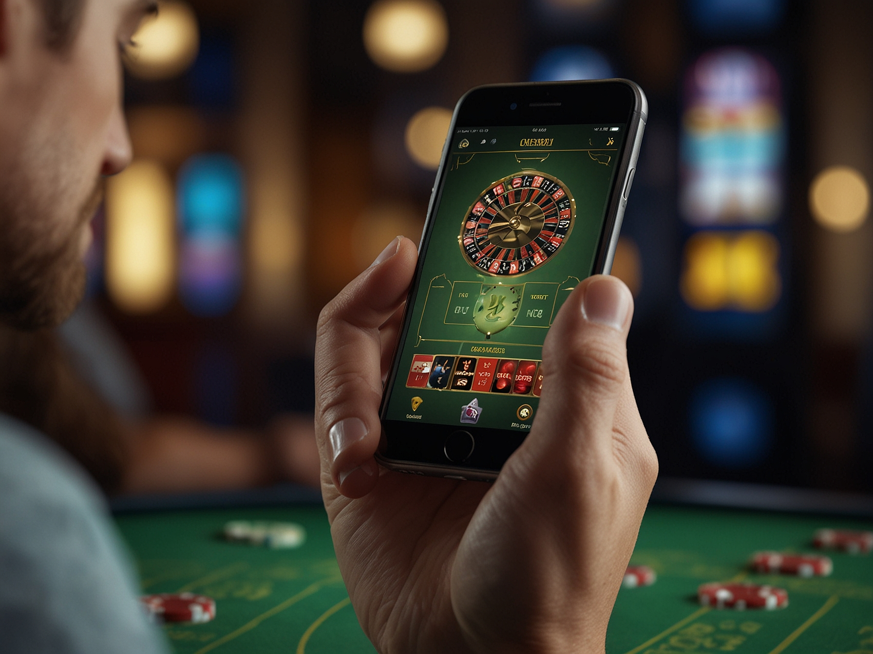 Mobile gaming illustration